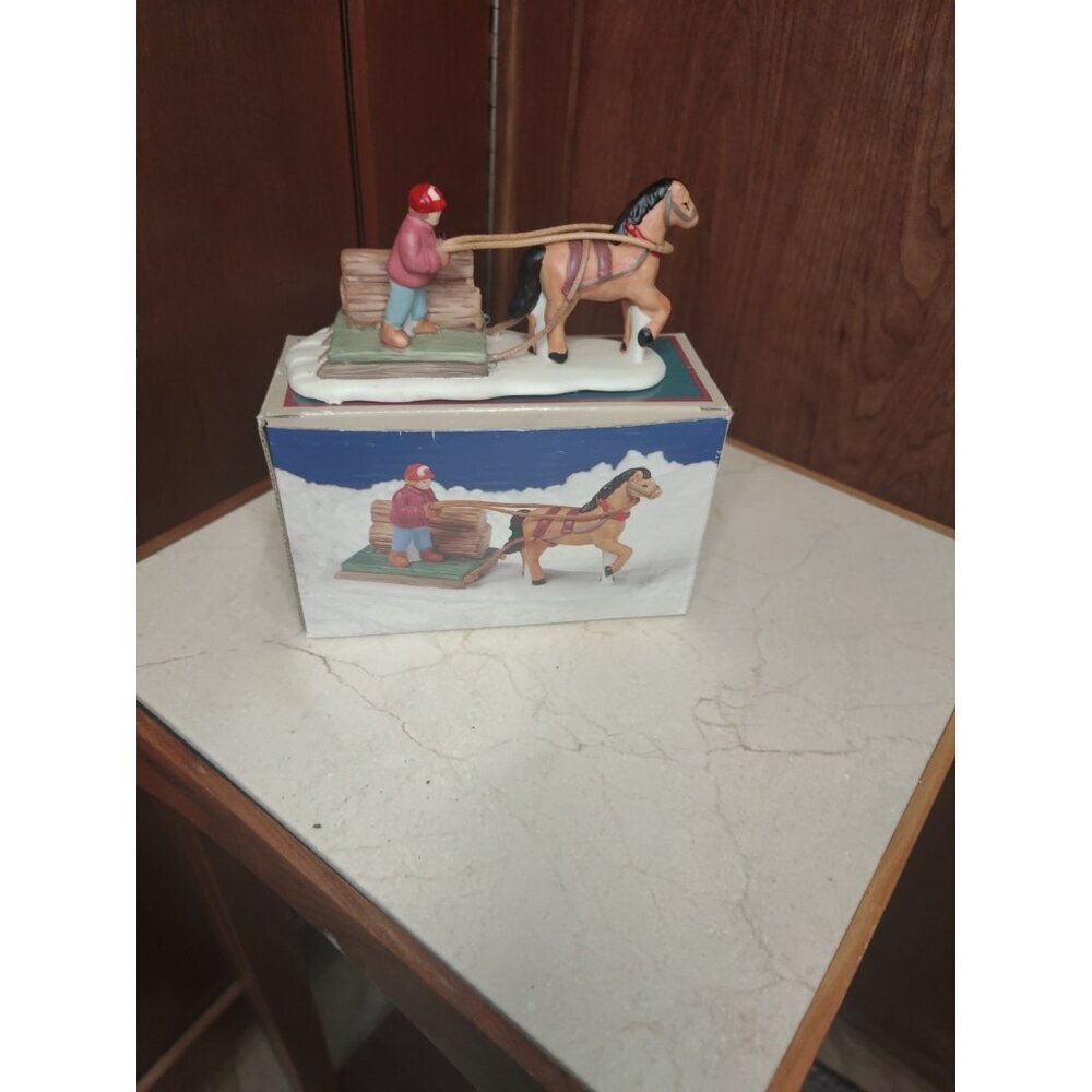 Christmas Valley Collection Series, Bringing in the Timbers, porcelains